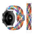 22mm Universal Adjustable Nylon Braided Elasticity Watch Band(Rainbow)