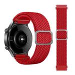 22mm Universal Adjustable Nylon Braided Elasticity Watch Band(Red)
