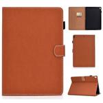 For iPad 10.2 2021 / 2020 / 2019 Solid Color Horizontal Flip Leather Case with Holder & Card Slots & Pen Slot & Sleep / Wake-up Function(Brown)