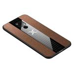 For Huawei Mate 20 X XINLI Stitching Cloth Textue Shockproof TPU Protective Case(Brown)