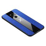 For Huawei Mate 20 X XINLI Stitching Cloth Textue Shockproof TPU Protective Case(Blue)