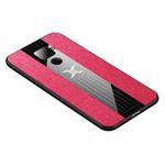 For Huawei nova 5i Pro XINLI Stitching Cloth Textue Shockproof TPU Protective Case(Red)