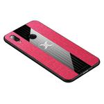 For Huawei P20 lite XINLI Stitching Cloth Textue Shockproof TPU Protective Case(Red)