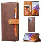 For Xiaomi Mi 11 Pro Calf Texture Double Fold Clasp Horizontal Flip Leather Case with Photo Frame & Holder & Card Slots & Wallet(Brown)