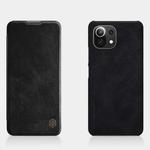 For Xiaomi Mi 11 Lite 5G / 4G NILLKIN QIN Series Crazy Horse Texture Horizontal Flip Leather Case with Card Slot(Black)