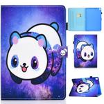 For iPad 10.2 2021 / 2020 / 2019 Colored Drawing Horizontal Flip Leather Case with Holder & Card Slots & Pen Slot & Sleep / Wake-up Function(Star Panda)