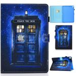 For iPad 10.2 2021 / 2020 / 2019 Colored Drawing Horizontal Flip Leather Case with Holder & Card Slots & Pen Slot & Sleep / Wake-up Function(Police Hall)