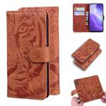 For OPPO Reno 5 4G / Reno 5 5G Tiger Embossing Pattern Horizontal Flip Leather Case with Holder & Card Slots & Wallet(Brown)