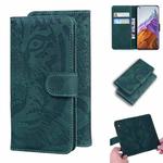 For Xiaomi Mi 11 Pro Tiger Embossing Pattern Horizontal Flip Leather Case with Holder & Card Slots & Wallet(Green)
