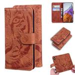 For Xiaomi Mi 11 Pro Tiger Embossing Pattern Horizontal Flip Leather Case with Holder & Card Slots & Wallet(Brown)