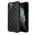 For iPhone 11 Pro Max 3D Embossed PU + PC + TPU Skidproof Shockproof Case (Black)