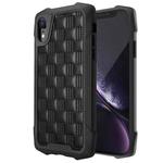 For iPhone XR 3D Embossed PU + PC + TPU Skidproof Shockproof Case(Black)