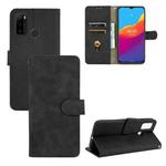 For Ulefone Note 10 Solid Color Skin Feel Magnetic Buckle Horizontal Flip Calf Texture PU Leather Case with Holder & Card Slots & Wallet(Black)