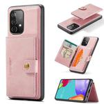 For Samsung Galaxy A32 5G JEEHOOD Retro Magnetic Detachable Protective Case with Wallet & Card Slot & Holder(Pink)