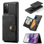 For Samsung Galaxy S20 JEEHOOD Retro Magnetic Detachable Protective Case with Wallet & Card Slot & Holder(Black)