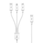 TOTUDESIGN B3B-008 Glory Series 3 in 1 2.4A USB-C / Type-C to 8 Pin + Micro USB + USB-C / Type-C Multifunction Fast Charging Cable, Length: 1.2m