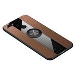 For Huawei Honor 7C / Enjoy 8 XINLI Stitching Cloth Textue Shockproof TPU Protective Case with Ring Holder(Brown)