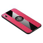 For Huawei Enjoy 9 XINLI Stitching Cloth Textue Shockproof TPU Protective Case with Ring Holder(Red)
