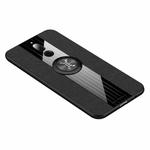 For Huawei Maimang 6 XINLI Stitching Cloth Textue Shockproof TPU Protective Case with Ring Holder(Black)