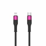 TOTUDESIGN BPD-005 Dyson Series USB-C / Type-C to 8 Pin PD Fast Silicone Data Cable for iPhone, iPad, Length: 1.2m(Purple Red)