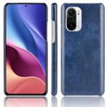 For Xiaomi Redmi K40 / K40 Pro / Poco F3 Shockproof Litchi Texture PC + PU Case(Blue)