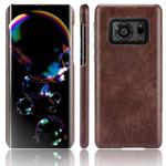 For Sharp Aquos R6 SH-51B Shockproof Litchi Texture PC + PU Case(Brown)