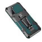 For Samsung Galaxy S21 FE Armor Warrior Shockproof PC + TPU Protective Case(Army Green)