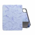 For iPad Pro 11 2022 / 2021 Marble Texture Horizontal Flip Leather Tablet Case with Three-folding Holder & Sleep / Wake-up Function(Purple)