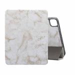 For iPad Pro 11 2022 / 2021 Marble Texture Horizontal Flip Leather Tablet Case with Three-folding Holder & Sleep / Wake-up Function(Grey)