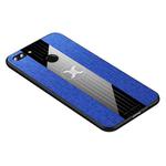 For Huawei Enjoy 8 Plus XINLI Stitching Cloth Textue Shockproof TPU Protective Case(Blue)