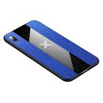 For Huawei Enjoy 9 XINLI Stitching Cloth Textue Shockproof TPU Protective Case(Blue)