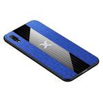 For Huawei Enjoy 9e XINLI Stitching Cloth Textue Shockproof TPU Protective Case(Blue)