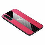 For Huawei Honor 20 Pro XINLI Stitching Cloth Textue Shockproof TPU Protective Case(Red)