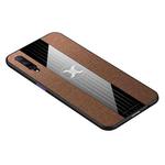 For Huawei Honor 9X Pro XINLI Stitching Cloth Textue Shockproof TPU Protective Case(Brown)