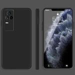 For vivo iQOO 7 Solid Color Imitation Liquid Silicone Straight Edge Dropproof Full Coverage Protective Case(Black)