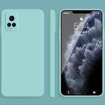 For vivo S7 Solid Color Imitation Liquid Silicone Straight Edge Dropproof Full Coverage Protective Case(Sky Blue)