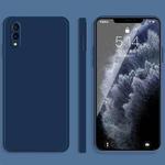 For vivo X23 Solid Color Imitation Liquid Silicone Straight Edge Dropproof Full Coverage Protective Case(Blue)