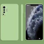 For vivo X50 Solid Color Imitation Liquid Silicone Straight Edge Dropproof Full Coverage Protective Case(Matcha Green)