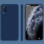 For vivo S9 Solid Color Imitation Liquid Silicone Straight Edge Dropproof Full Coverage Protective Case(Blue)