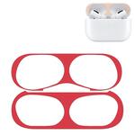 For Apple AirPods Pro Wireless Earphone Protective Case Metal Protective Sticker(Red)
