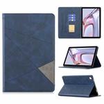 For Samsung Galaxy Tab A7 10.4 (2020) Rhombus Texture Horizontal Flip Magnetic Leather Case with Holder & Card Slots(Dark Blue)