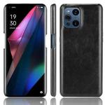 For OPPO Find X3 / X3 Pro Shockproof Litchi Texture PC + PU Case(Black)