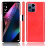 For OPPO Find X3 / X3 Pro Shockproof Litchi Texture PC + PU Case(Red)