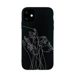 For iPhone 11 Painted Pattern Soft TPU Protective Case(Five Hands)