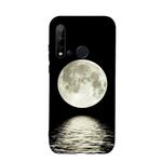 For Huawei Nova 5i Painted Pattern Soft TPU Protective Case(Moon)