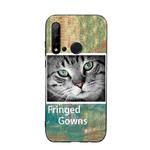 For Huawei Nova 5i Painted Pattern Soft TPU Protective Case(Cat)