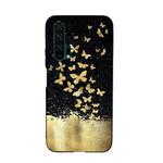 For Huawei Honor 20 Pro Painted Pattern Soft TPU Protective Case(Gold Butterfly)