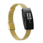 For Fitbit Ace 3 / Inspire 2 Double Insurance Buckle Milanese Watch Band(Gold)