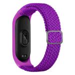 For Xiaomi Mi Band 6 / 5  / 4 / 3 Adjustable Nylon Braided Elasticity Watch Band(Purple)