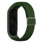 For Xiaomi Mi Band 6 / 5  / 4 / 3 Adjustable Nylon Braided Elasticity Watch Band(Green)